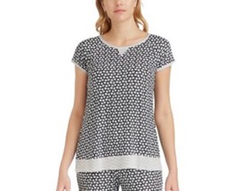 Layla Womens Scoop Neck Printed Top Size Medium Color Black - £35.19 GBP