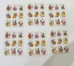 Vintage 1986 Hallmark Colorful Fun Zoo Animal Character Teacher Stickers 6 Pack - $19.50