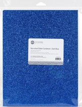 ETC Papers Non-Shed Glitter Cardstock 8.5&quot;X11&quot; 10/Pkg-Dark Blue - £9.72 GBP