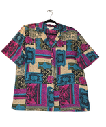 Vintage Binber Binder Sportswear Boston Womens Size 10 Top Colorful Butt... - $13.22