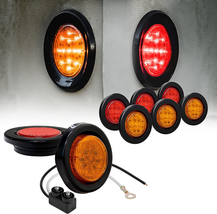 LED Clearance Marker Lights Flush Mount Waterproof For Trailer Truck Red NEW - £48.40 GBP