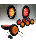 LED Clearance Marker Lights Flush Mount Waterproof For Trailer Truck Red... - £47.61 GBP