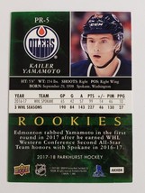 2017 - 18 Kailer Yamamoto Parkhurst Upper Deck Rookie Card Edmonton Oilers PR-5 - £3.92 GBP