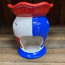 Texas Candle Holder Ceramic State Flag Glazed Hand Painted Gift Home Decor - £15.10 GBP