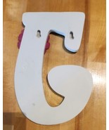 Letter J Monogram Initial Hand Painted Acrylic Wall Hanging - $5.84