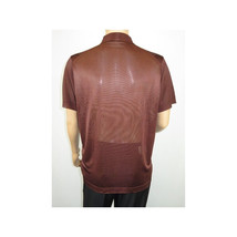 Mens Polo Shirt Slinky Sheer Short Sleeves Soft Touch Stacy Adams 57006 Brown image 6