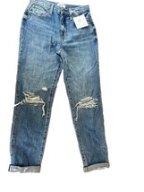 PISTOLA Womens Jeans PRESLEY DISTRESSED HIGH RISE RELAXED ROLLER Size 25 - £28.49 GBP