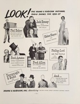 1937 Print Ad Young &amp; Rubicam Advertising Jack Benny,Fred Astaire,Fred Allen - £17.13 GBP