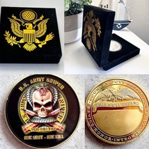 UNITED STATES ARMY Sniper  Challenge Coin &quot;One Shot One Kill&quot; with velvet case - £15.63 GBP