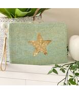 Teal Sequin Star Clutch/Cosmetic Bag. - $16.45