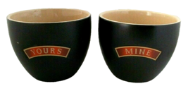 Lot 2 Bailey&#39;s Irish Cream YOURS &amp; MINE Ceramic Cup Mug Dessert Bowls Holiday - £14.08 GBP