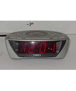 Vintage Timex T-110T Silver Bedside digital Loud Alarm Clock With Batter... - $20.24 CAD