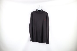 Vtg 90s Ralph Lauren Mens Medium Faded Long Sleeve Turtleneck T-Shirt Black USA - £38.62 GBP