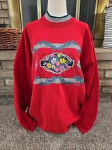 Morning Sun Vtg 90s Floral Christmas Crewneck Sweatshirt Womans Sz 2XL H... - $34.65
