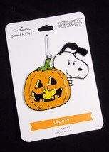 Hallmark Snoopy Great Pumpkin flat metal Halloween ornament on card 2022 NEW - £9.61 GBP