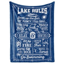 Lake House/Life Gifts Blanket Throw For Women Men - Boating/Fishing Gifts - Hous - £38.89 GBP