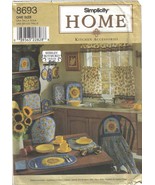 Simplicity Home Pattern 8693 Kitchen Accessories Any Motif Uncut - $5.00