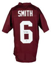 DeVonta Smith Signed Custom Maroon Alabama Style Football Jersey BAS Rookie - £113.65 GBP