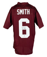 DeVonta Smith Signed Custom Maroon Alabama Style Football Jersey BAS Rookie - £114.52 GBP