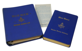 Blue Book: Michigan Masonic Law 1978 with Master Mason Edition Holy Bible - $48.99