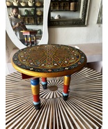 Handcrafted Decorative Small Table with Intricate Design - $250.00