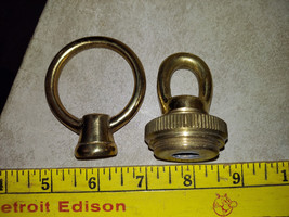 23AA24 BRASS LOOPS FOR CHANDELIER, LARGE BORE, VERY GOOD CONDITION - £6.68 GBP