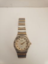 Elgin Two Tone Silver and Gold Stretchy Band Womens Wrist Watch  - $30.00