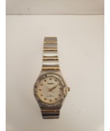 Elgin Two Tone Silver and Gold Stretchy Band Womens Wrist Watch  - $30.00