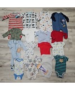 Boy Clothes Lot Baby 0-3m 17pcs Knit Sleepers Bodysuits Outfit Set Gentl... - $35.51 CAD