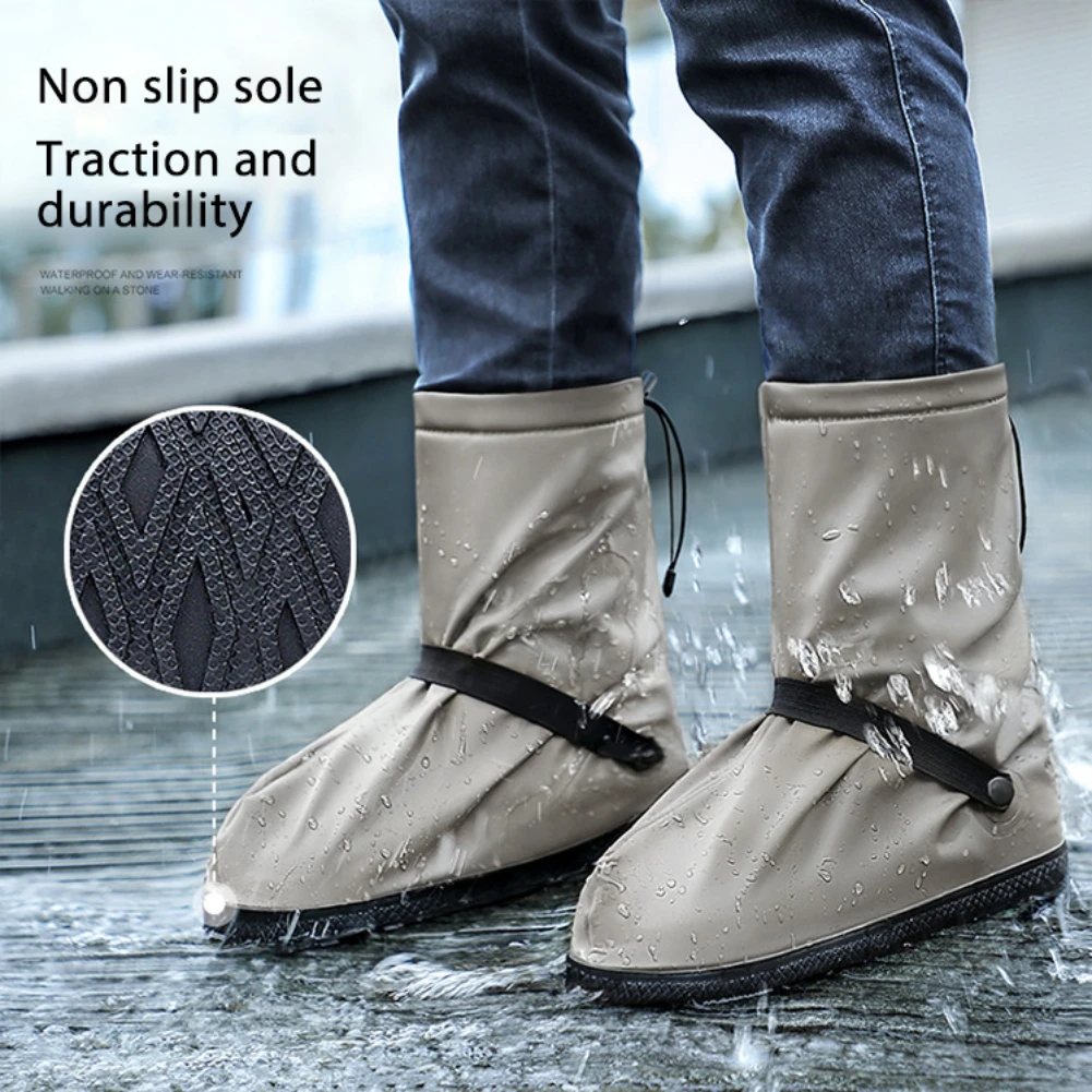 Sporting New A Waterproof Reusable Motorcycle Cycling Bike Rain Boot Shoes Cover - £34.48 GBP