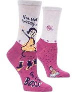 Blue Q Women&#39;s Crew Socks I&#39;m not bossy I&#39;m the Boss womens shoe size 5-10 - $18.98 CAD