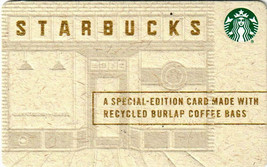 Starbucks 2016 Burlap Recycled Collectible Gift Card New No Value - £1.59 GBP