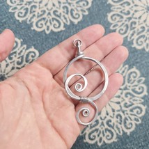 Vintage Boho Bohemian Silver Scroll Pendant - $29.99