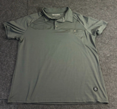 Double Diamond Shirt Men&#39;s Large Golf Cool Swing Performance Gray Polo Logo - £11.59 GBP