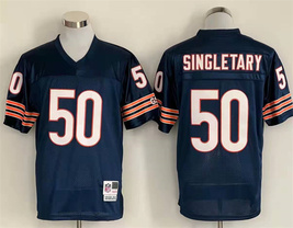Men&#39;s Mike Singletary #50 Stitched Jersey Navy Blue Vintage - €38,31 EUR+