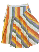 Mossimo Skirt  Womens Size Xtra Small Ornage Asymetrical Gathered Stripe... - $9.83