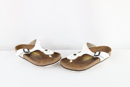 Vintage Birkenstock Womens 8 Distressed Patent Leather Toe Thong Sandals... - $738.56 MXN