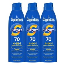 Coppertone SPORT Sunscreen Spray SPF 70 Broad Spectrum 5.5 Oz (3 Pack) EXP 5/26 - $22.98