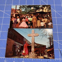 Vintage Postcard 1960s Olvera Street Large Cross And Street Market - $208.66 MXN