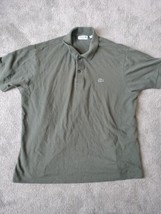 Lacoste Polo Shirt Men&#39;s Size FR6 US XL Green/Brown Short Sleeve Classic... - $14.85