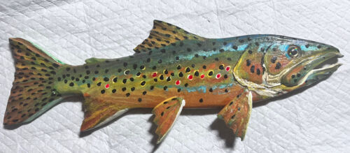 Primary image for Spawning Brown Trout, Right Face, 2023-24 13 1/4 X 1/2, Straight Fish Carving