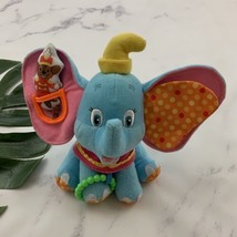 Disney Baby Dumbo Activity Plush Toy Chime Rattle Clip On Crinkle Ears Teether - £12.65 GBP