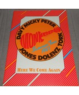 1987 Summer Tour THE MONKEES Concert Program - $27.13 CAD