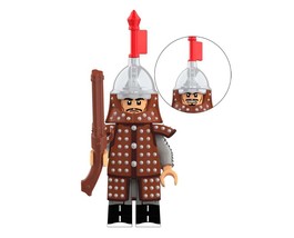 Ming Dynasty Warrior Armed knight soldier Red Helmet Minifigure Custome - $6.87