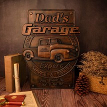 Personalized Father&#39;s Day Gift - Dad&#39;s Garage Icon Wall Hanging 14&quot; - £46.75 GBP+