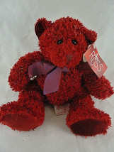 Russ Berrie 9&quot; Sizzles Teddy Bear Retired Mint with tag Sparkling cranbe... - $15.83