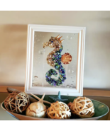 SEAHORSE Framed Crafting Supplies Beach Decoration Painting Kit Diy Sea ... - $24.92