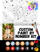 NEW Custom Pets Paint By Number Art Kit - Paint Your Own - Canvas Painti... - $40.00