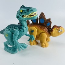 Playskool Heroes Jurassic World Dino Rumble Lot Of 2 Stegosaurus Velociraptor - £10.75 GBP