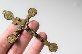 ⭐antique French crucifix bronze ,pendant or rosary crucifix ⭐  - £38.87 GBP
